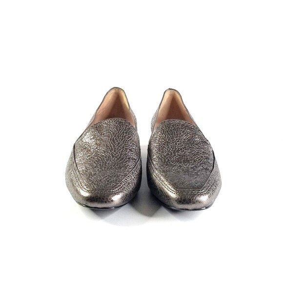 DONALD J PLINER Women's Icon Cracked Leather Metallic Bronze Loafers Sz 8 - Picture 8 of 15